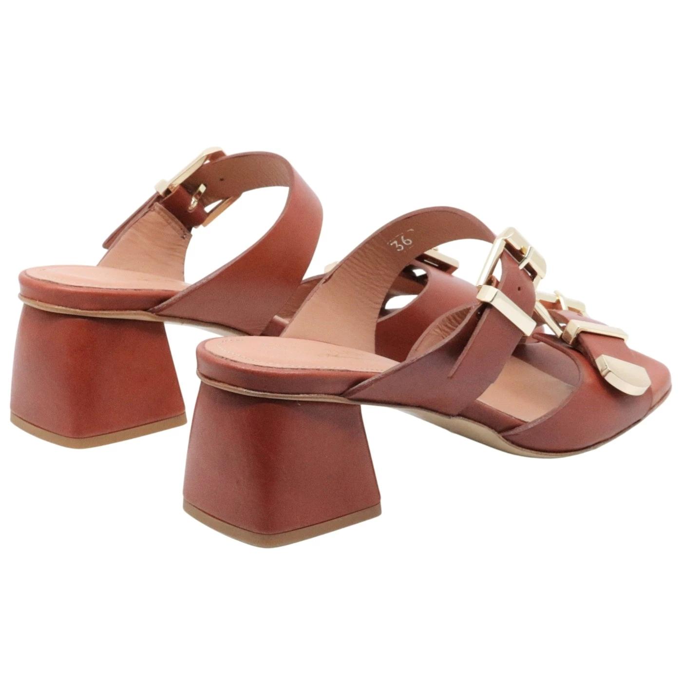 Sandalo con tacco Triver Flight 601 19 in pelle rosso 