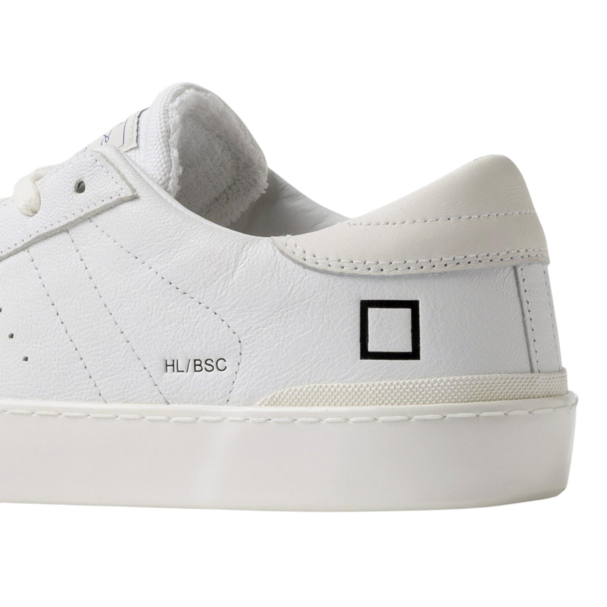 DATE Hill Low Basic White HL BA WH sneaker uomo in pelle bianca 
