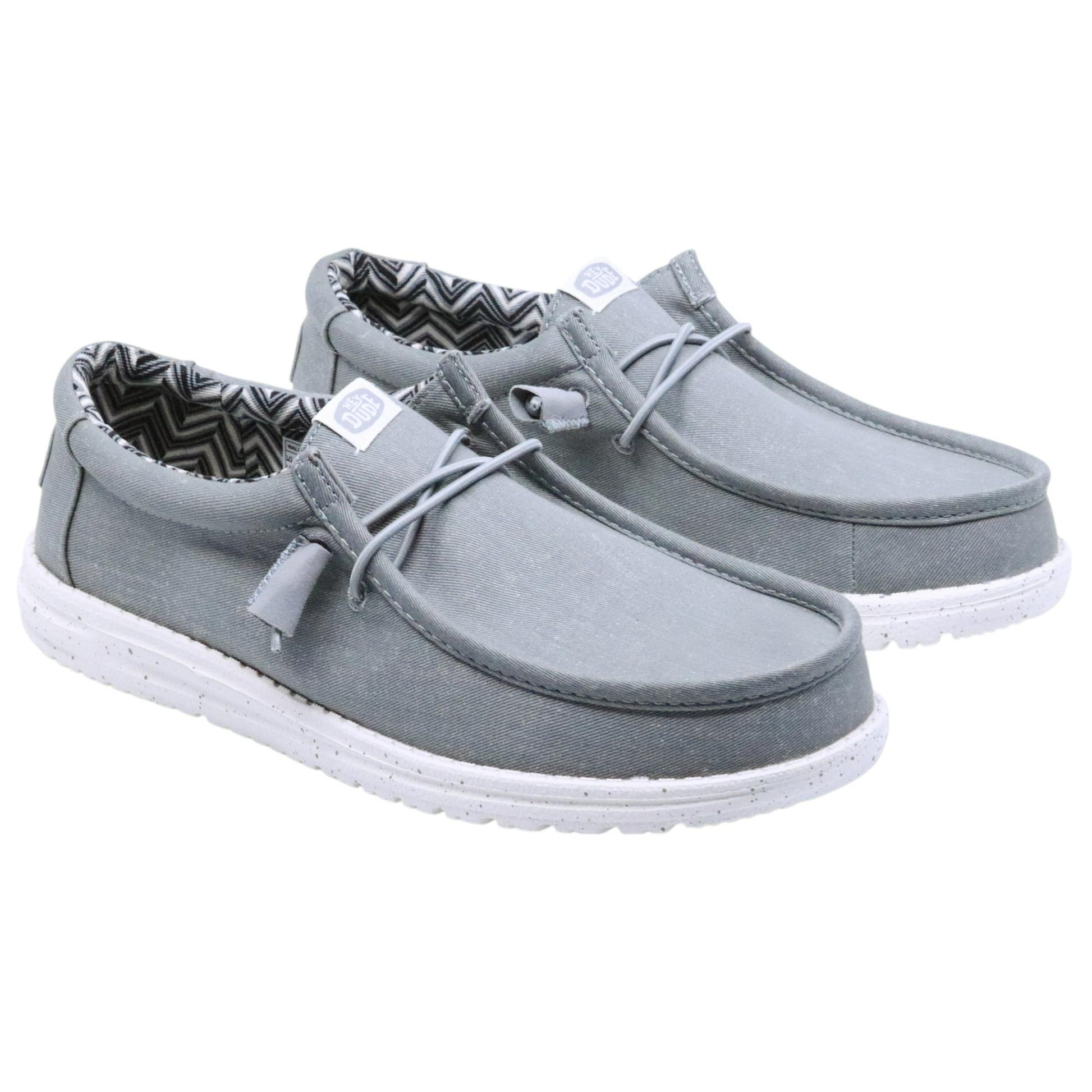Hey Dude Wally Canvas sneaker uomo in grigio 
