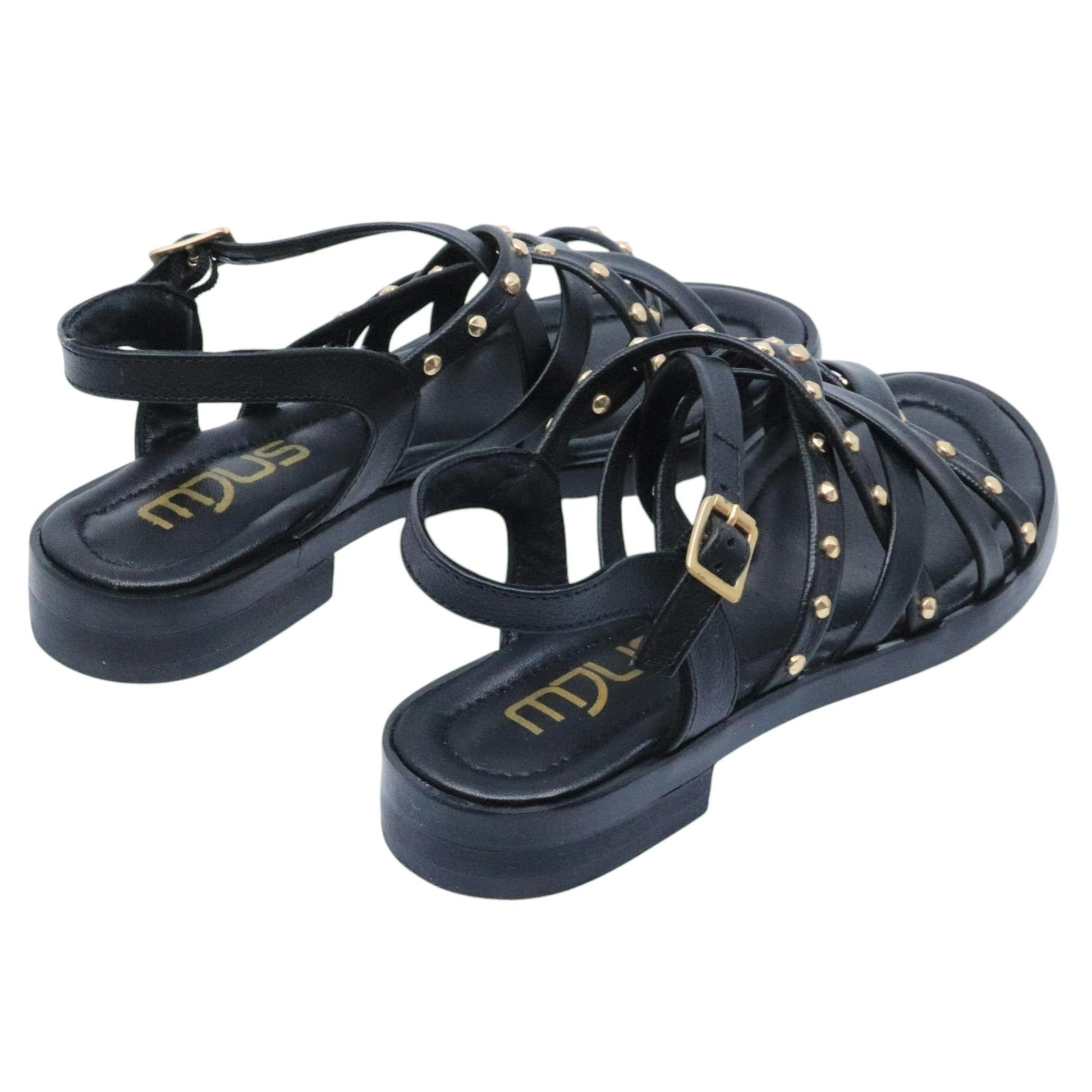 Sandalo basso Mjus Cagliari L80007 in pelle color nero 