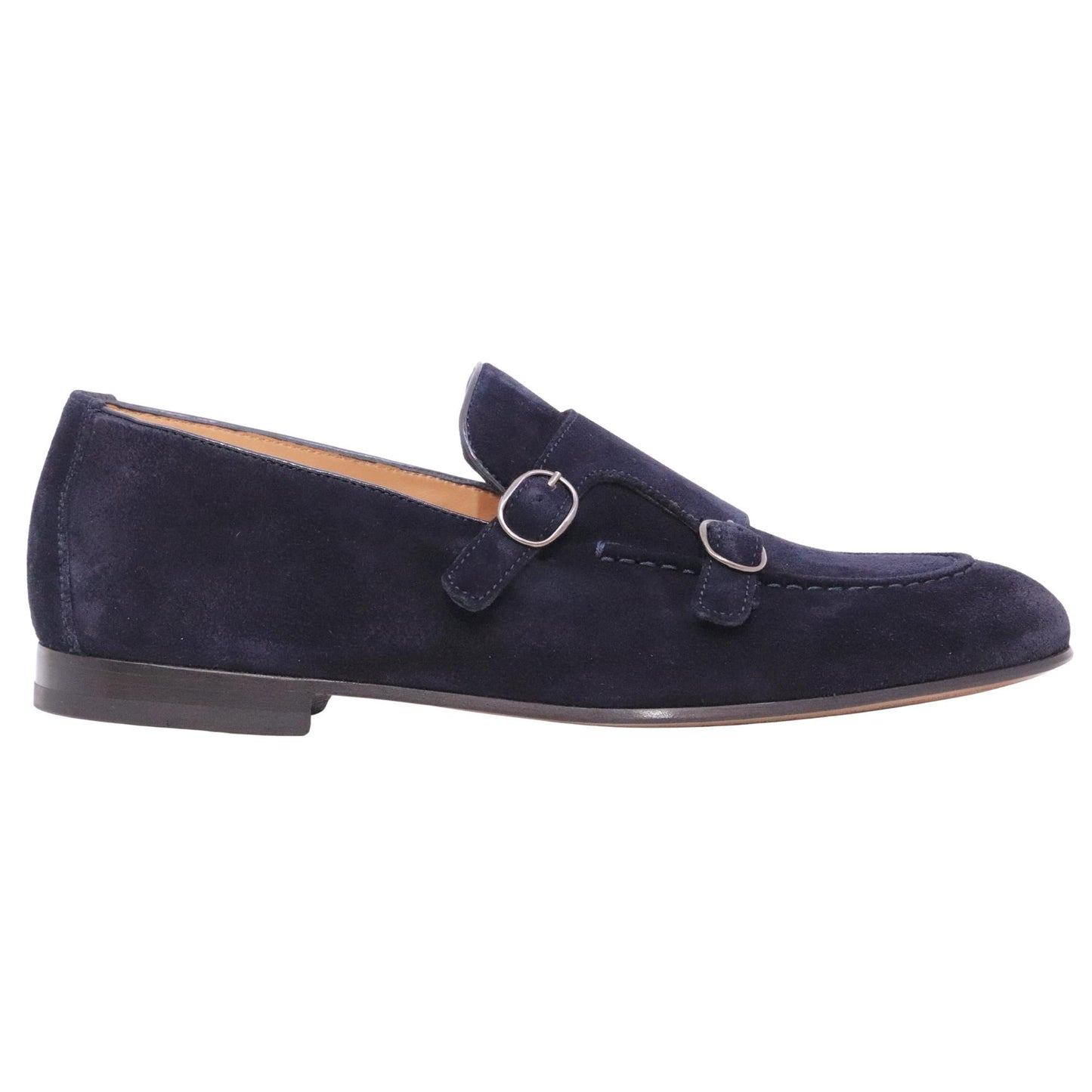 Triver Flight 464-07 Softy mocassino doppia fibbia uomo in camoscio blu 