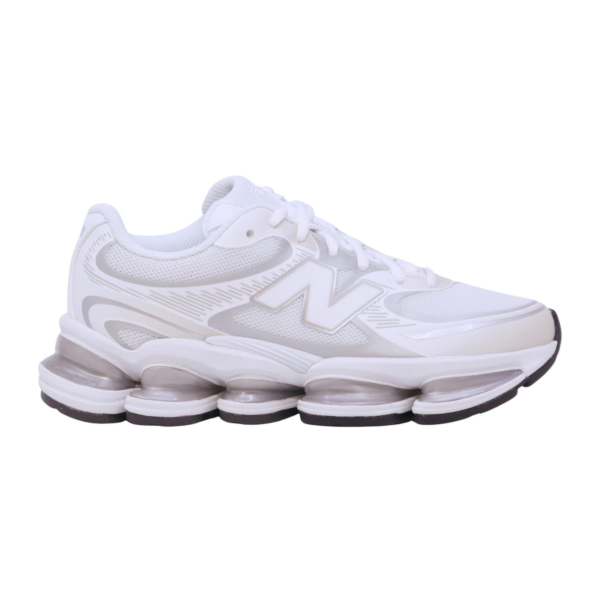 New Balance ABZORB 2000 sneaker donna in tessuto e materiale tecnico bianco silver 