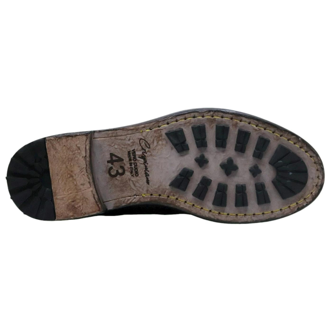 Scarpa Derby imperiale uomo Crispiniano 481 in pelle marrone 
