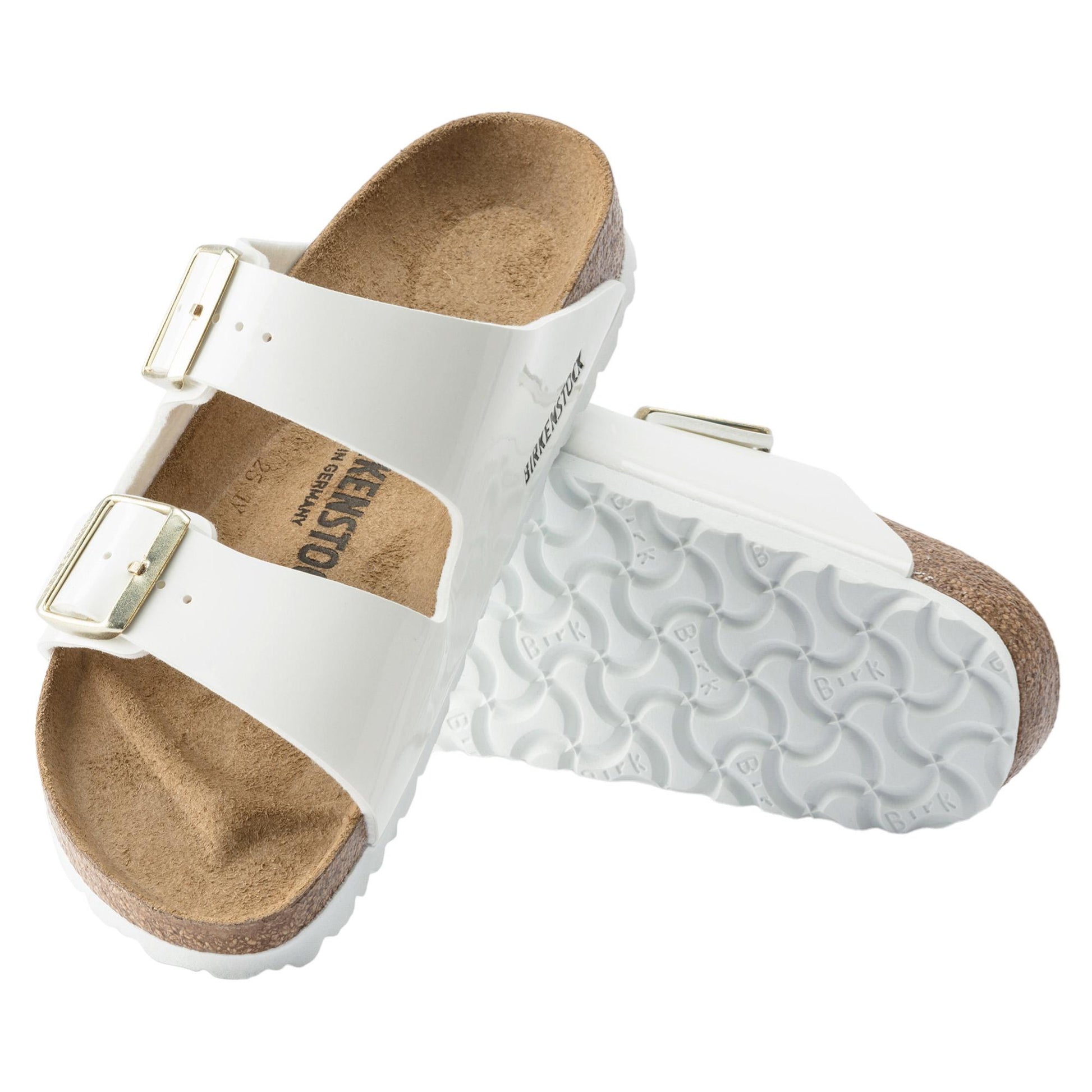 doppia fibbia bianca lucido ARIZONA-BFPAT-WHITEWHITE BIRKENSTOCK