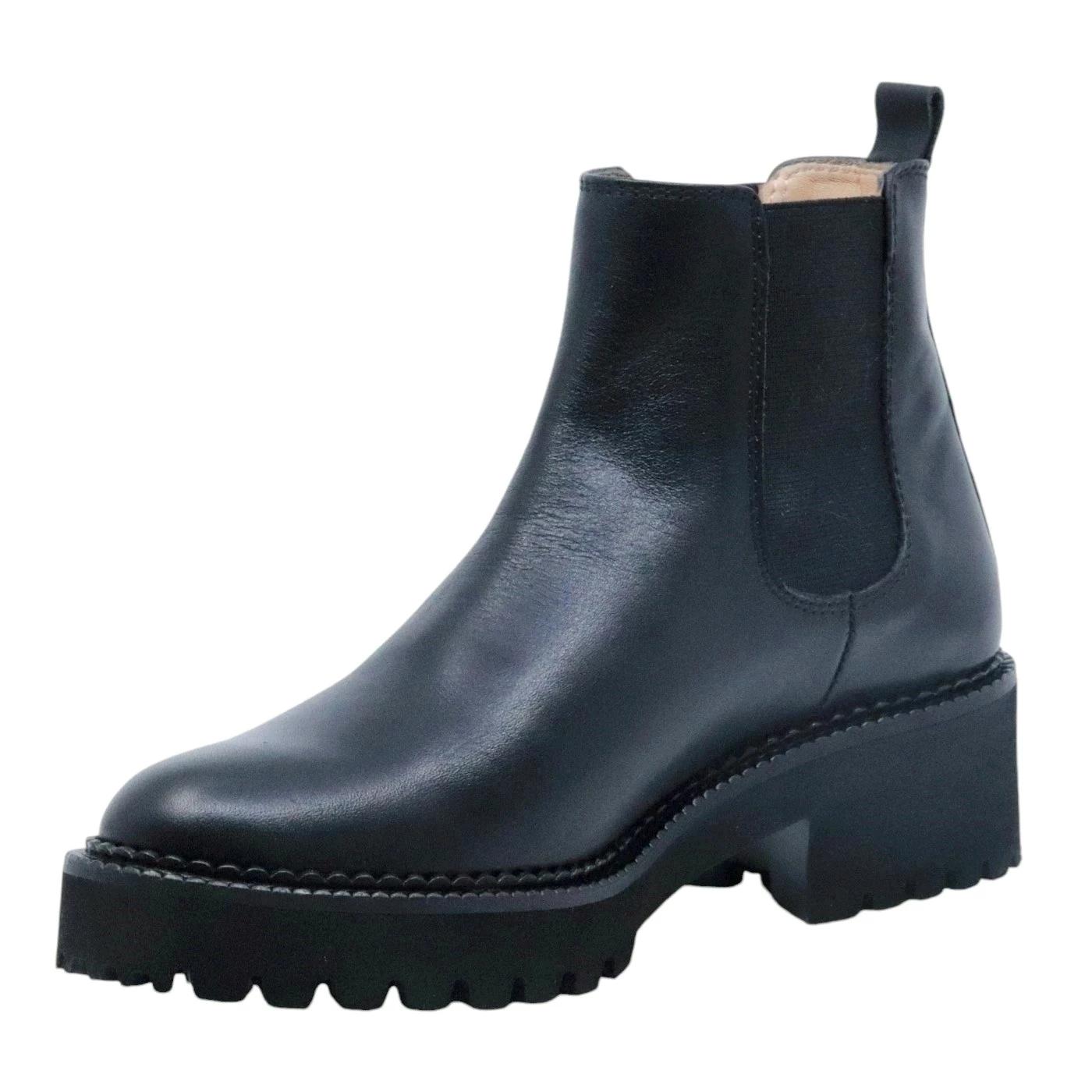 Le Briella Z760 chelsea donna in pelle nera. Z760-VITELLONEROBLACK LE BRIELLA