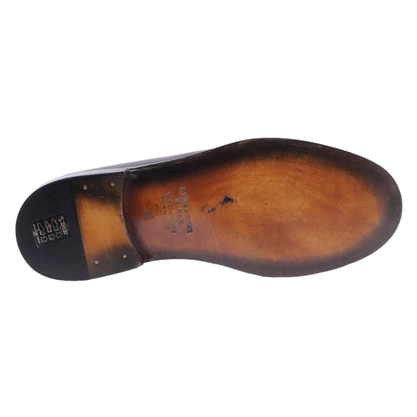 Scarpa Derby uomo Crispiniano 490 in pelle testa di moro 