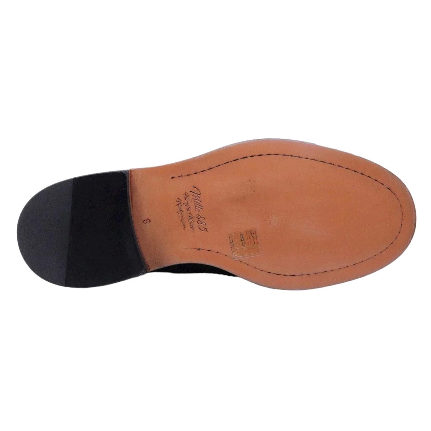 Scarpa Francesina imperiale Mille 885 Oxford in pelle nera 