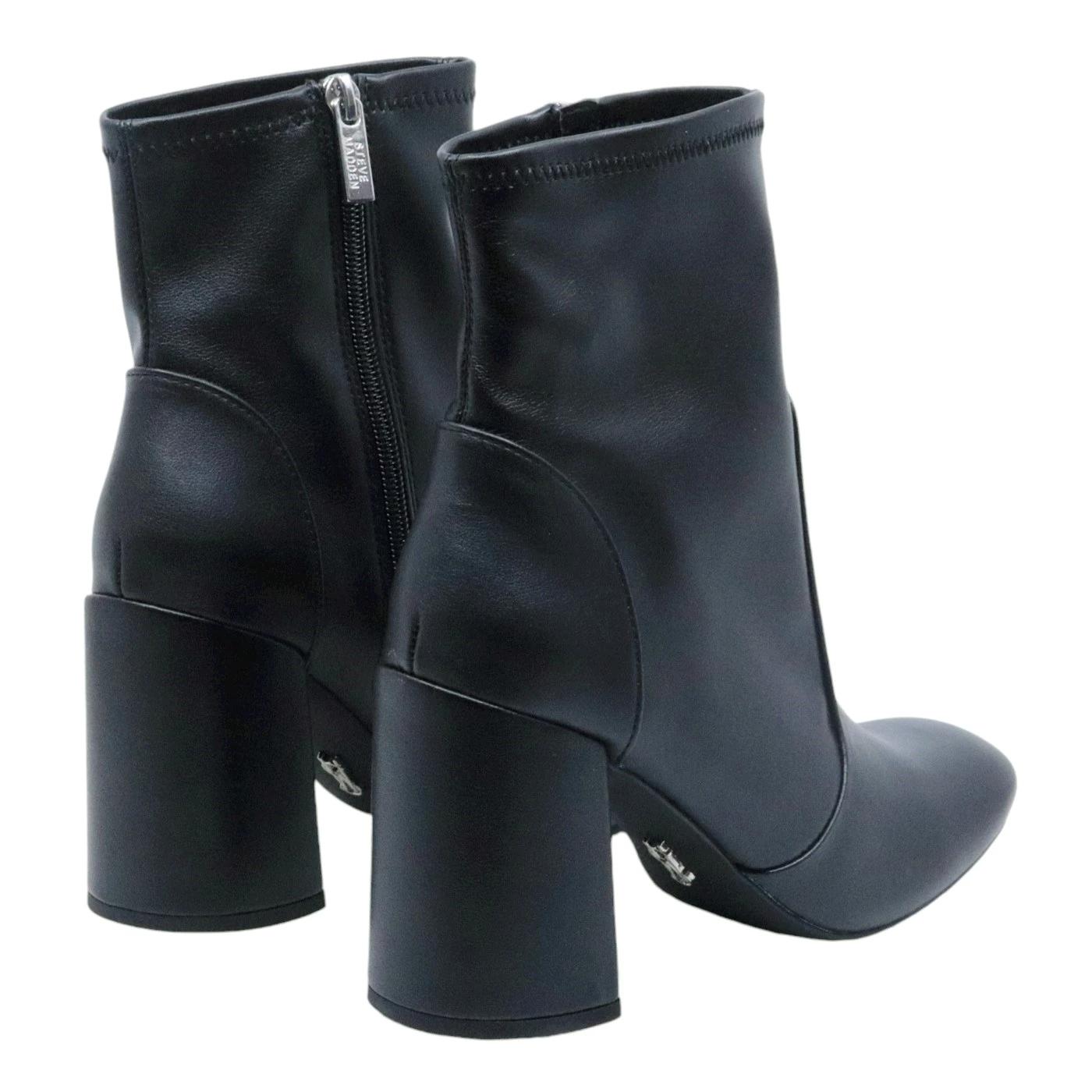Stivaletto donna Steve Madden Lacole Black in eco pelle nera 