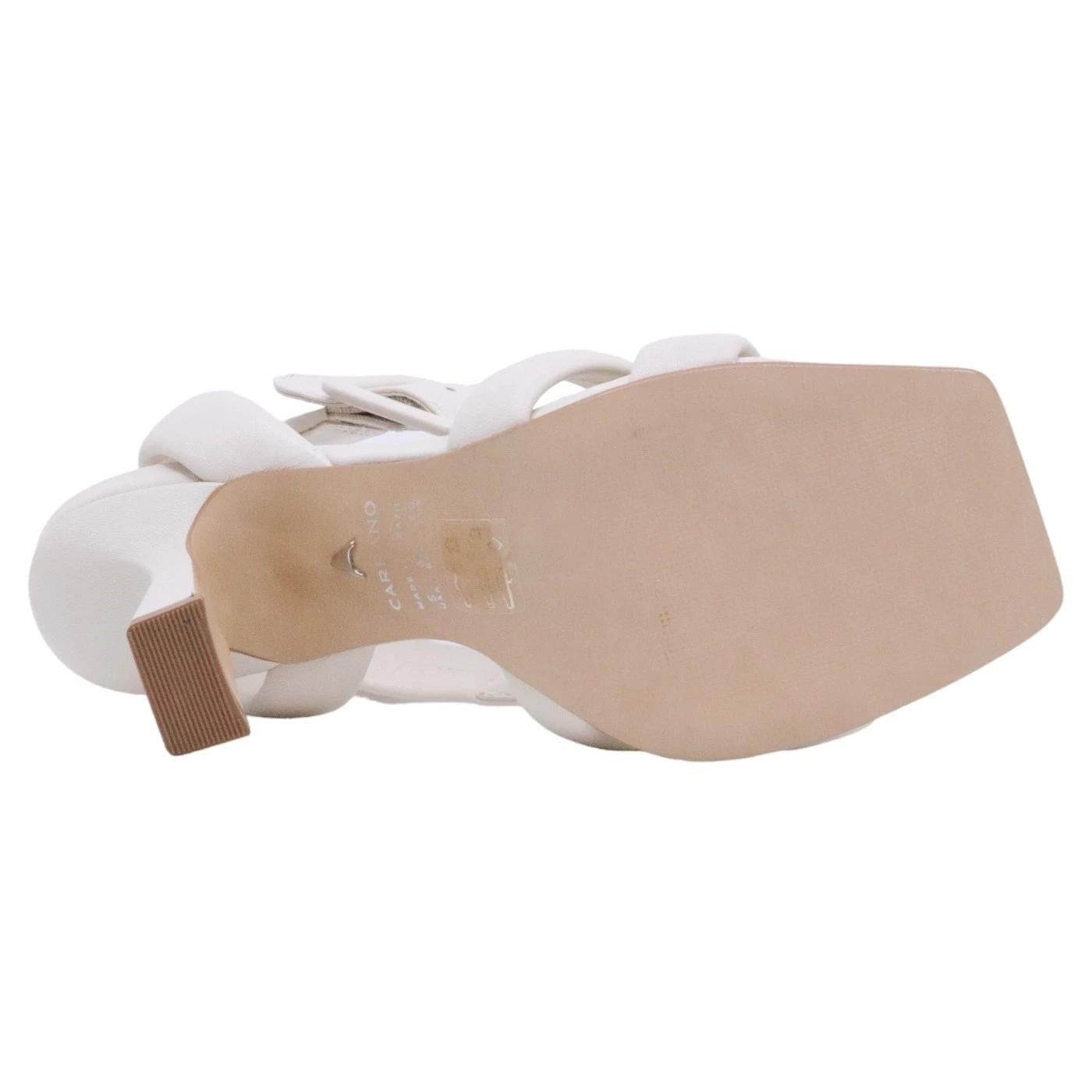 Sandalo donna Carrano 513002 in pelle di colore latte 