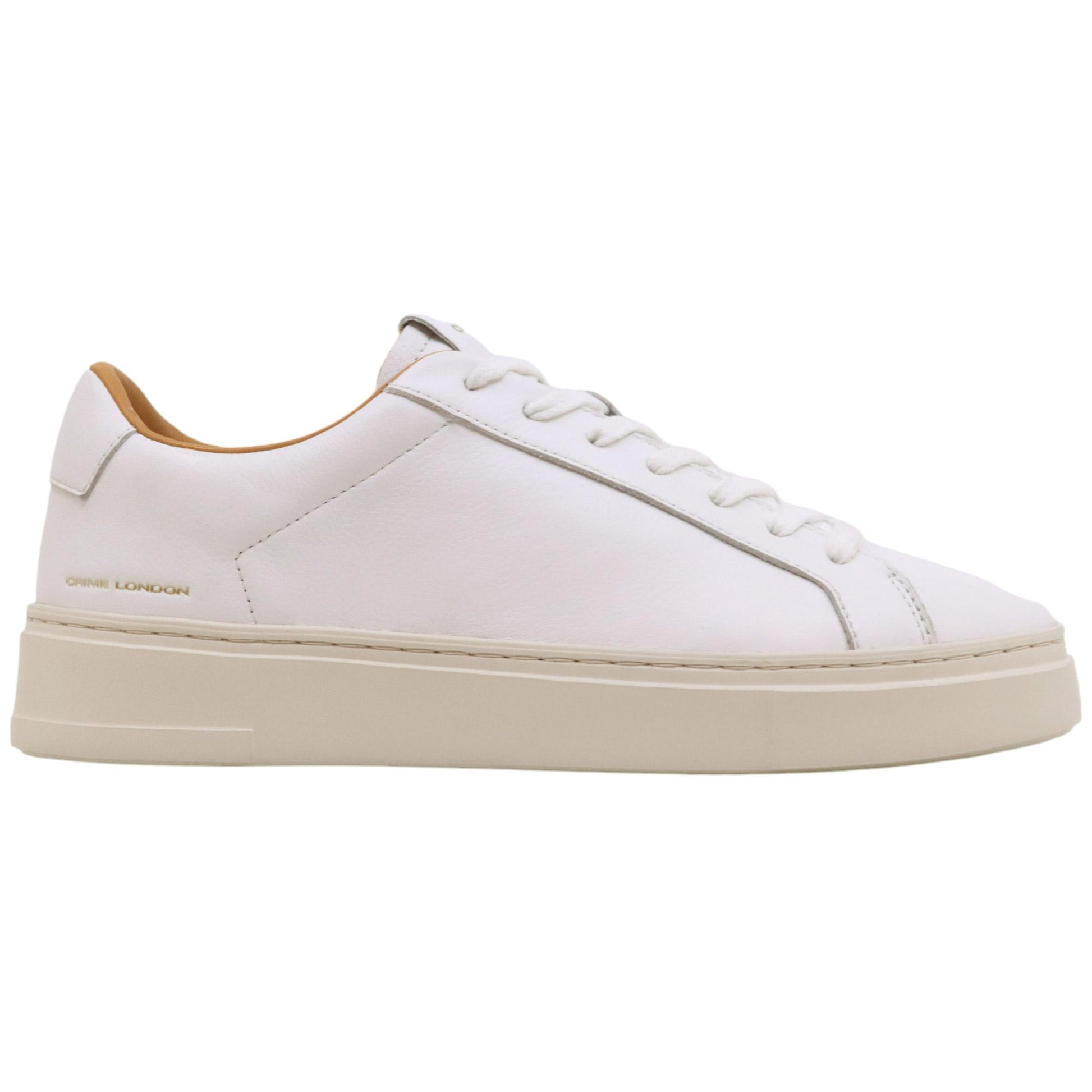 Crime London 15801 Extralight in pelle bianca e suola beige 