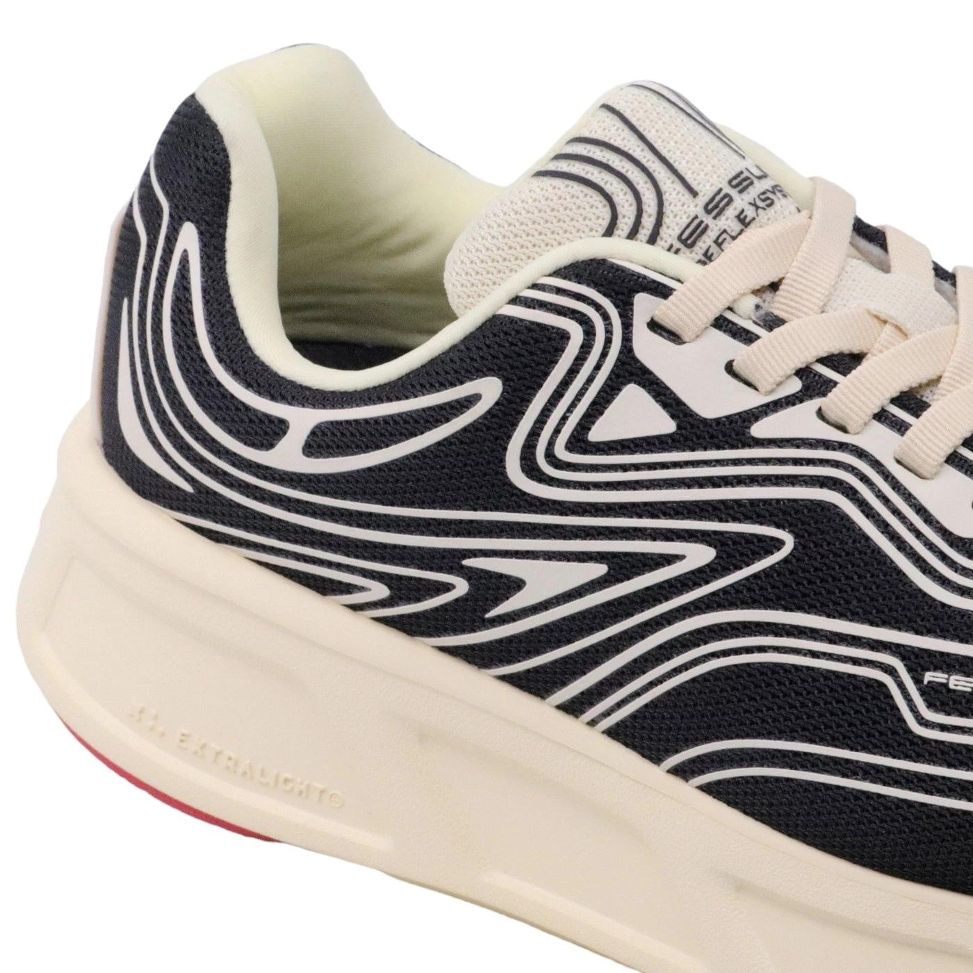 Sneaker donna Fessura Runflex #02 in tessuto tecnico nero 