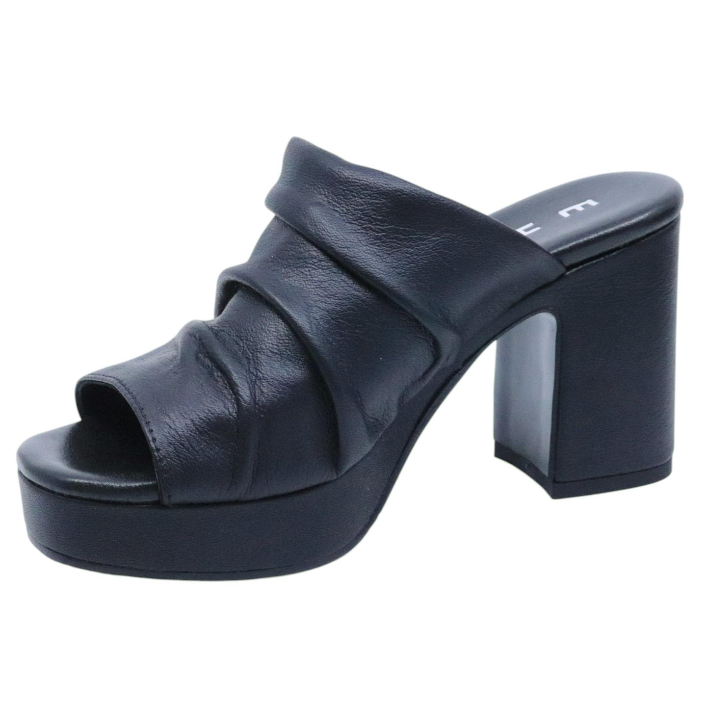 Sandalo con tacco Ehm Randy in pelle nera 