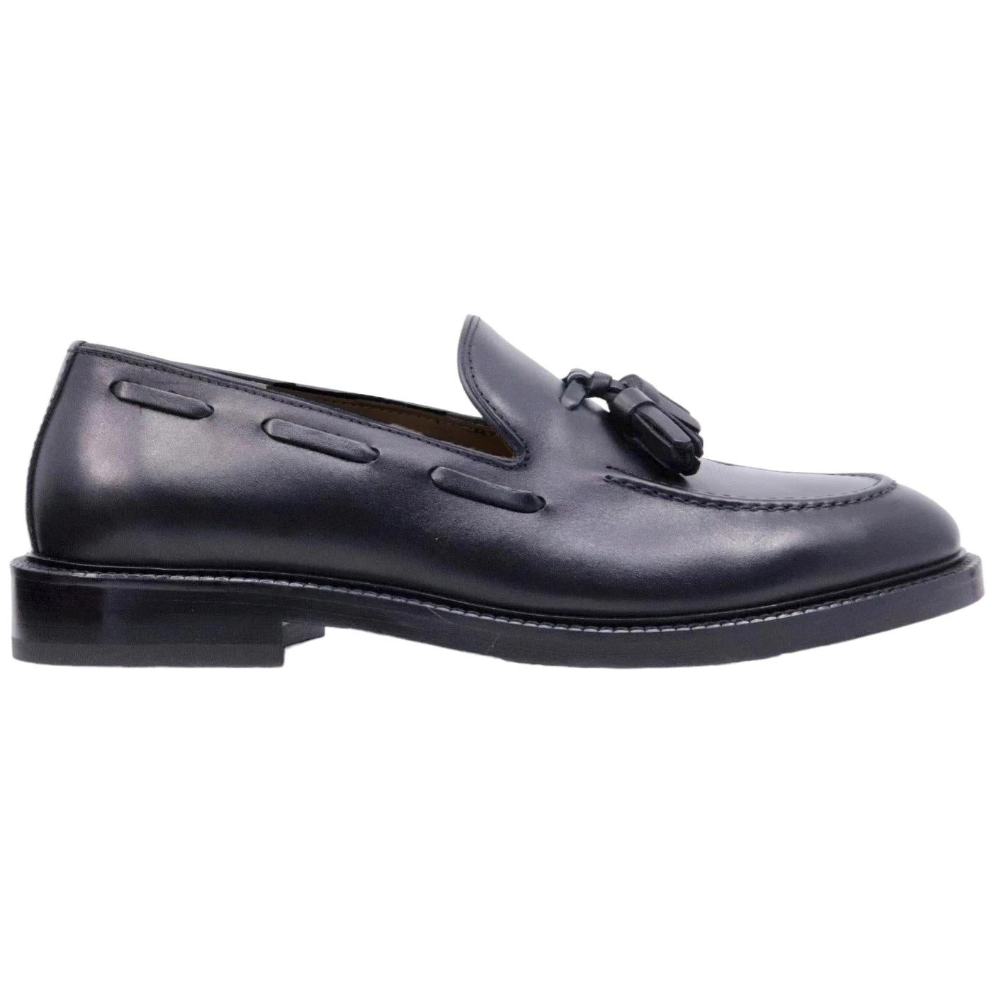 Mocassino uomo Seboy's in morbida pelle di colore nero 