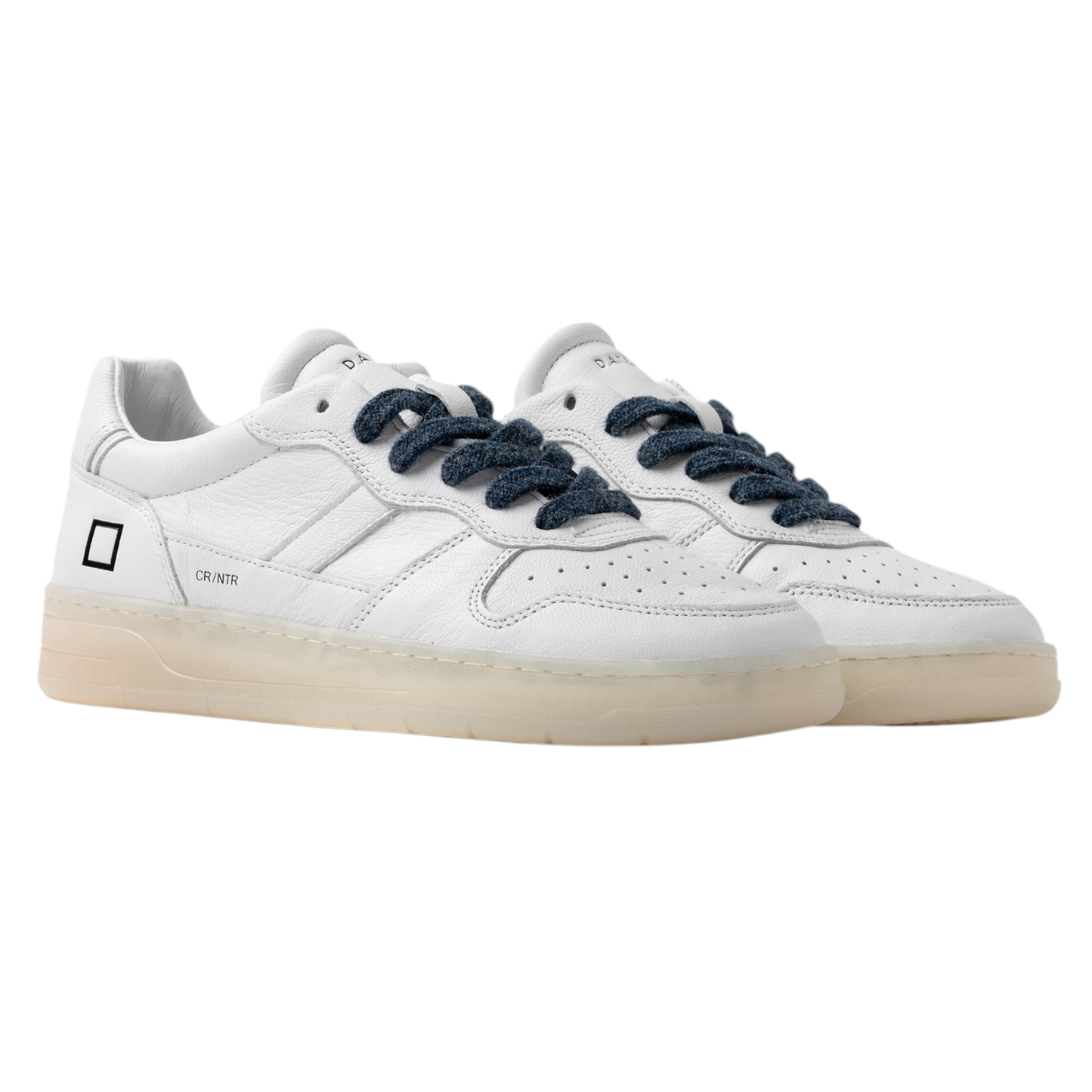DATE Court 2.0 Transparent White C2 TS WH sneaker uomo in pelle bianca 