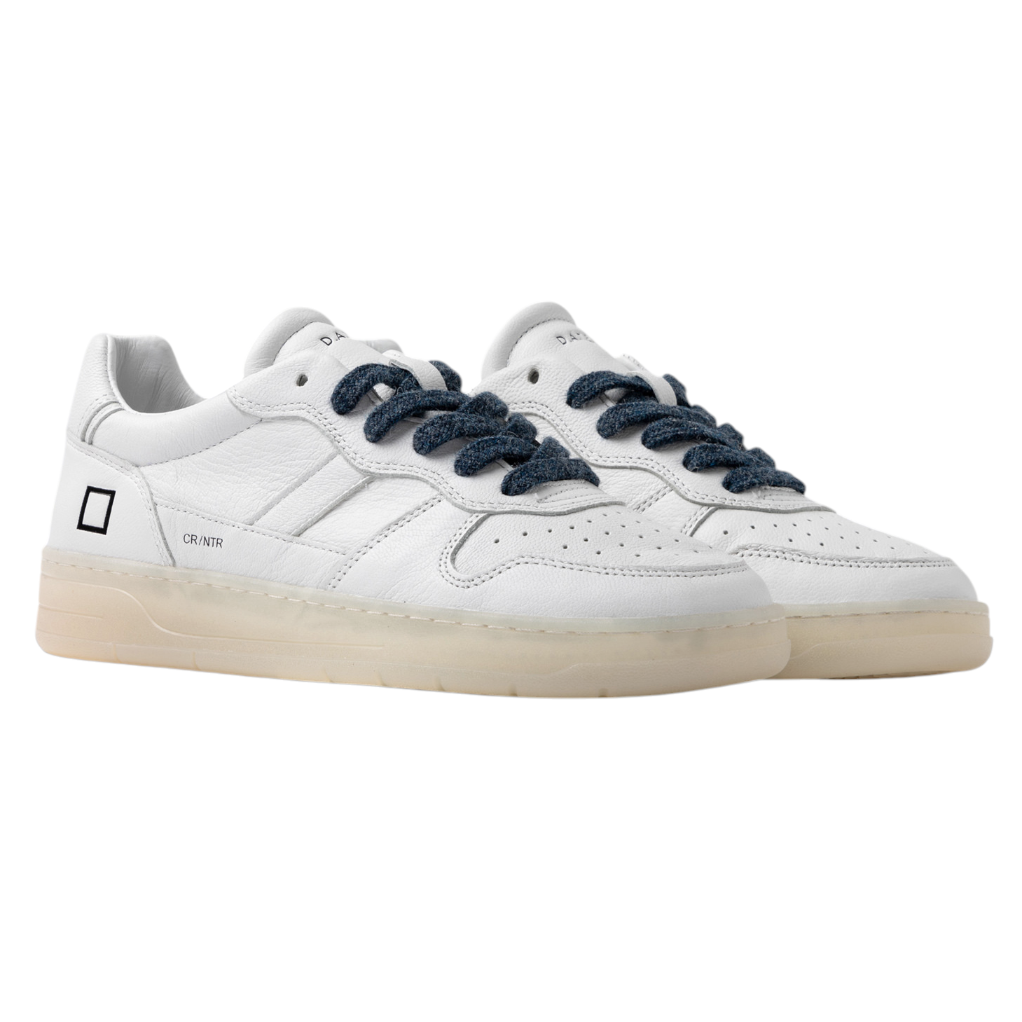 DATE Court 2.0 Transparent White C2 TS WH sneaker uomo in pelle bianca 