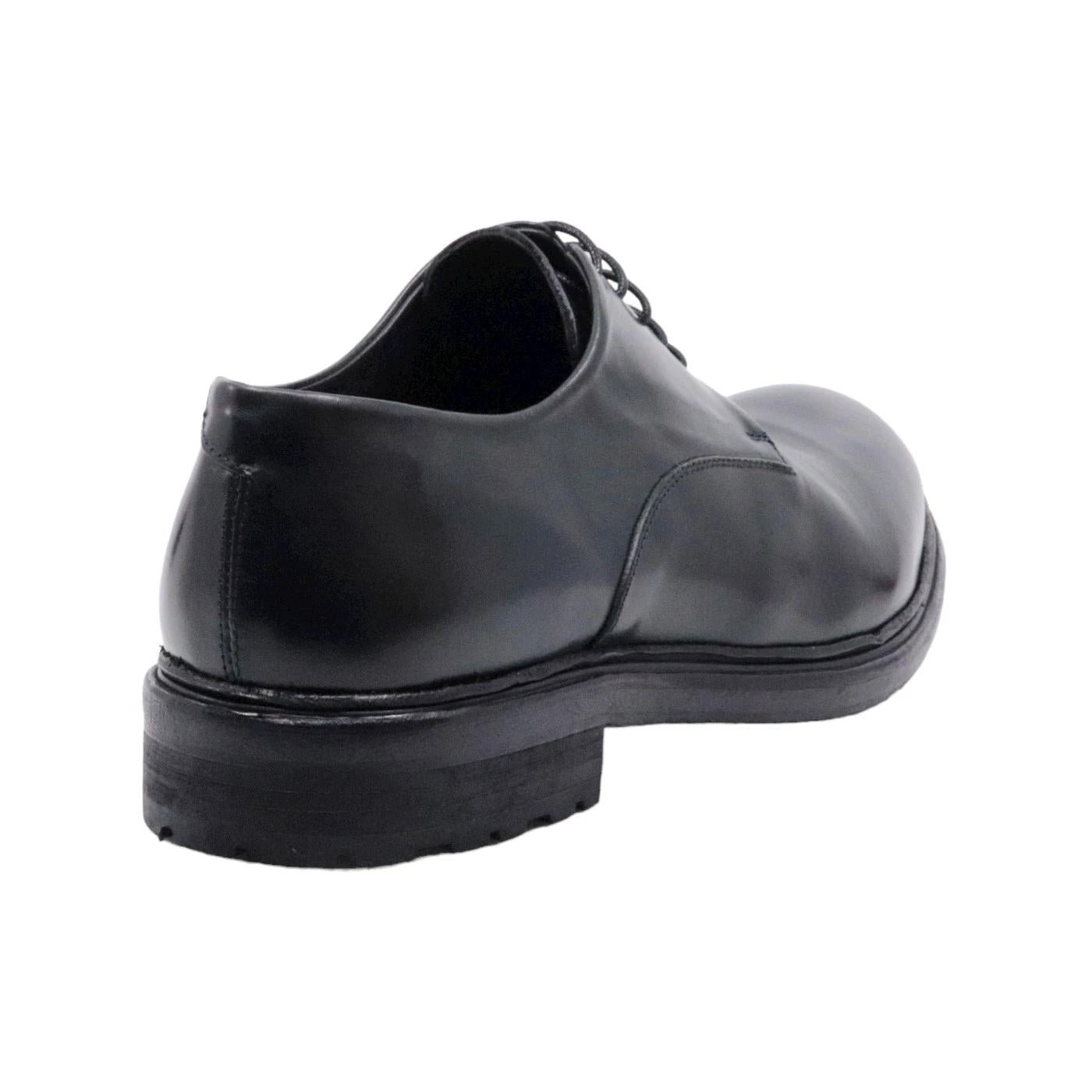 Crispiniano 6084 scarpa derby da uomo in pelle nera 
