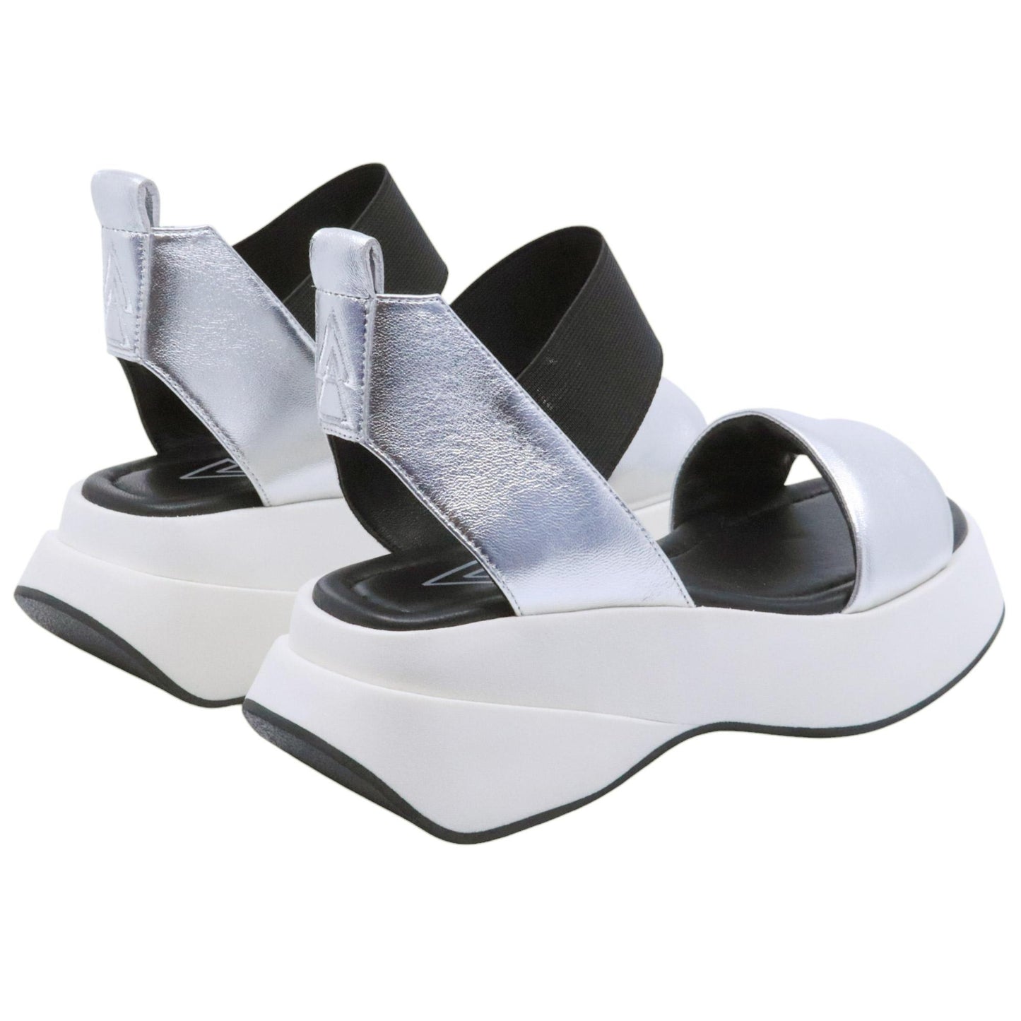 Sandalo donna Elena Iachi C22 in pelle argento 