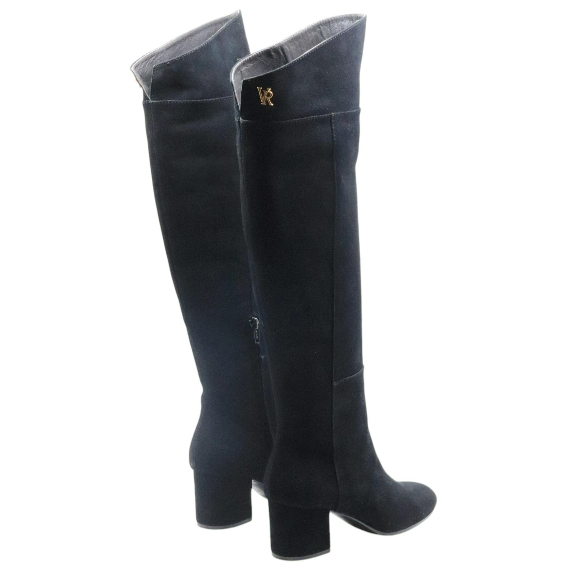 Stivale Via Roma 15 3988 in camoscio nero 