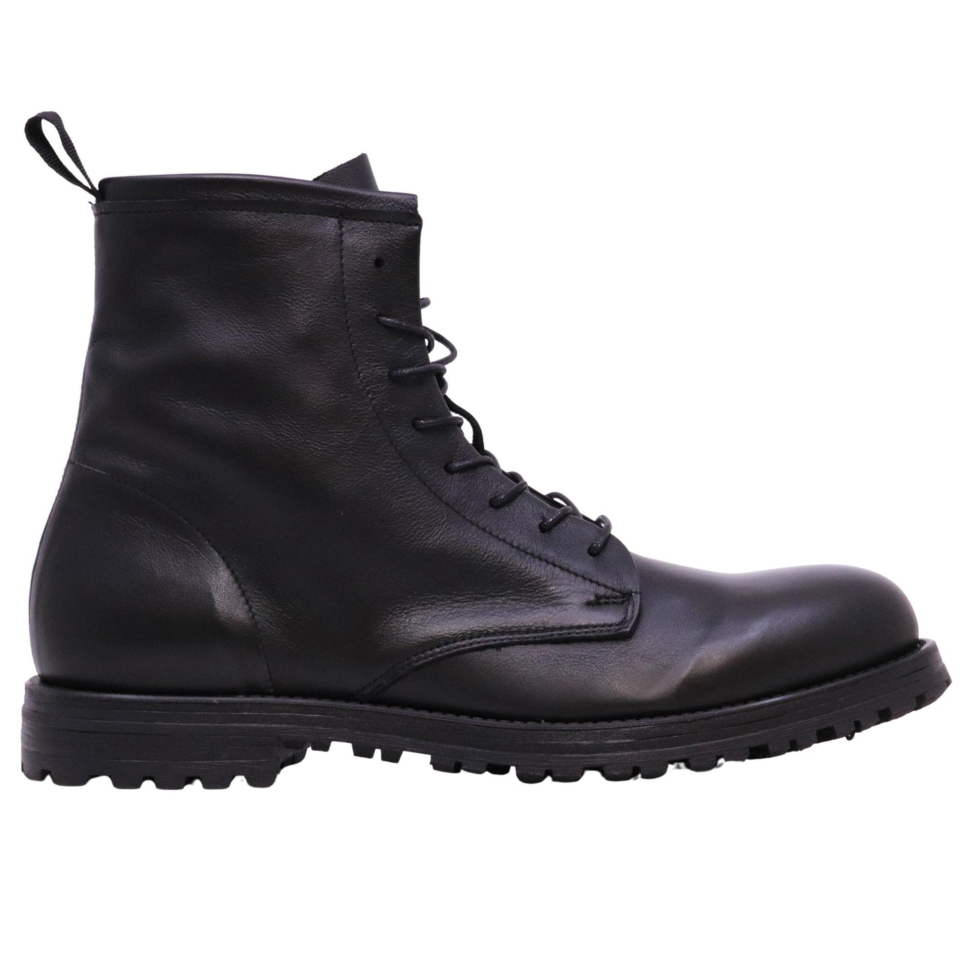 Pawelk's 25428 anfibio uomo in pelle nera 