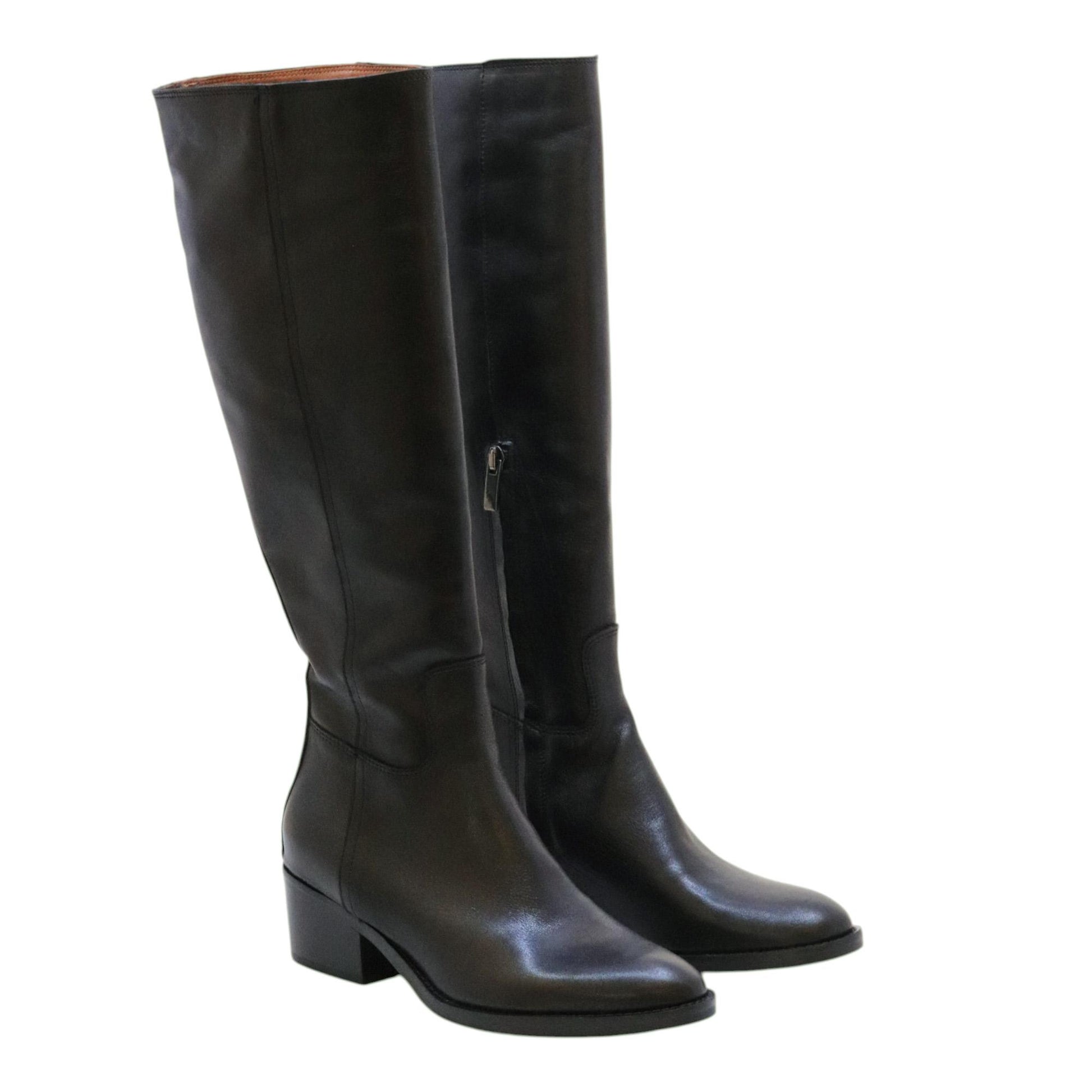 Curiositè 2125 stivale donna pelle nera 