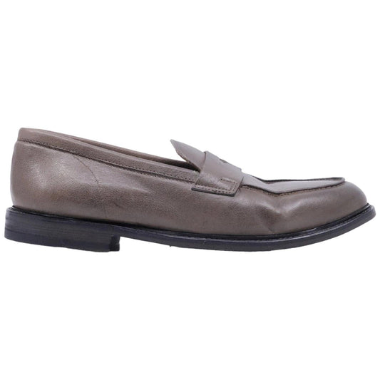 Mocassino uomo Crispiniano C01 in pelle nappata grigia 