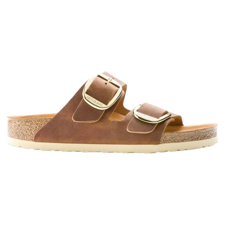 Birkenstock Arizona Big Buckle doppia fibbia pelle oliata cognac 