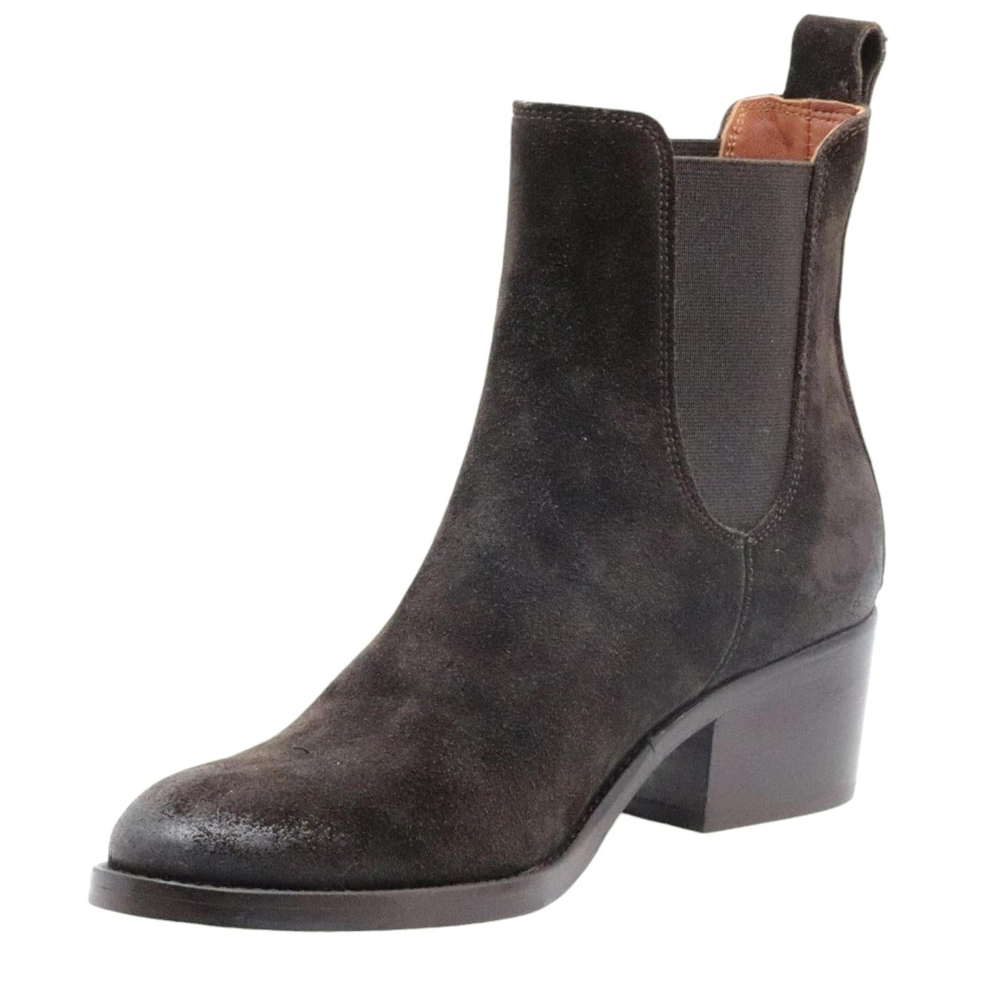 Stivaletto donna Curiositè 2372 in camoscio marrone 