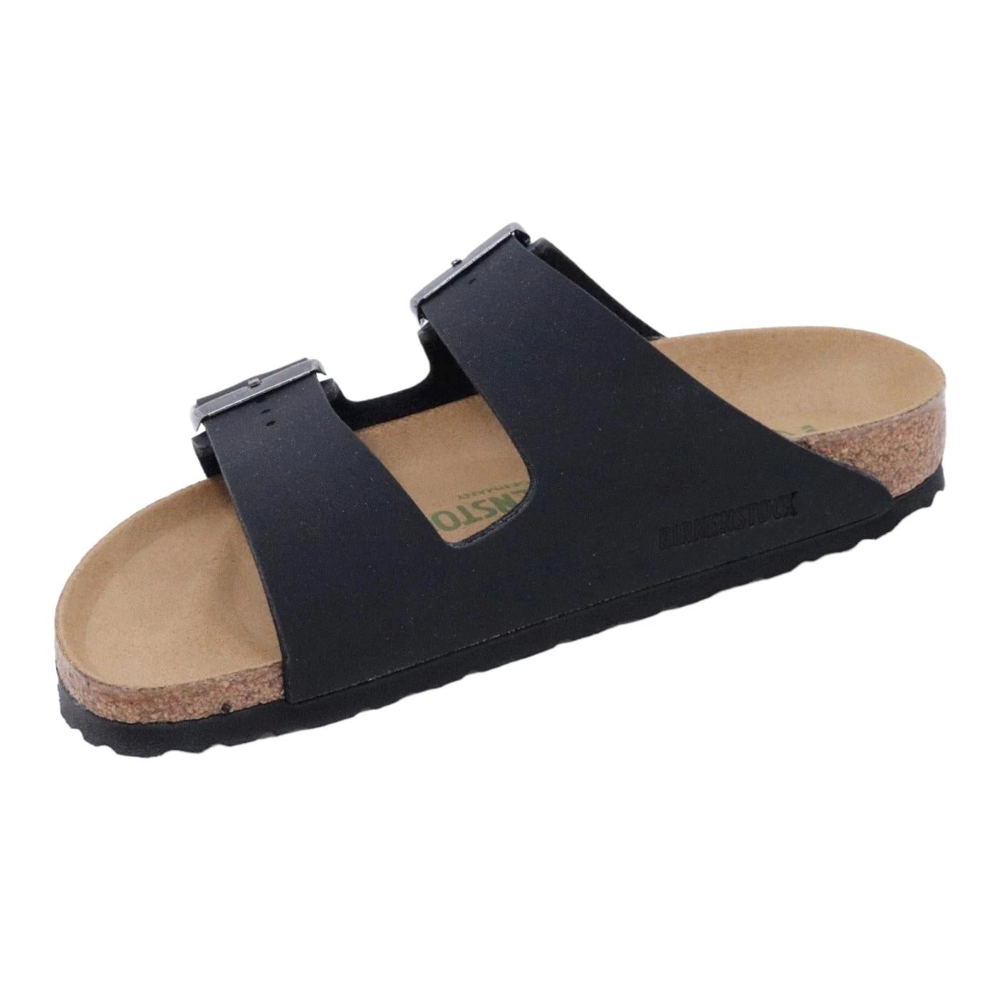 Birkenstock Arizona Vegan Birko-Flor Nubuck Black sandalo uomo donna narrow fit 