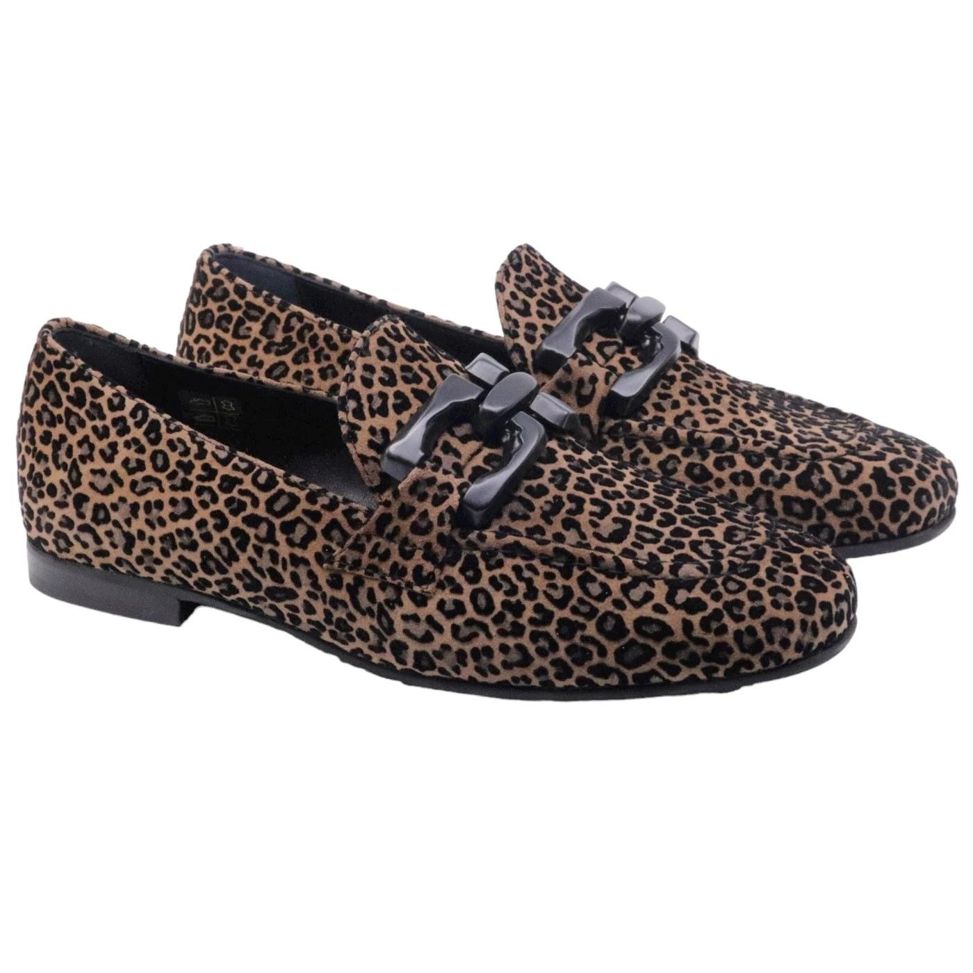 Mocassino donna Poesie Veneziane Seo09 in camoscio leopardo 