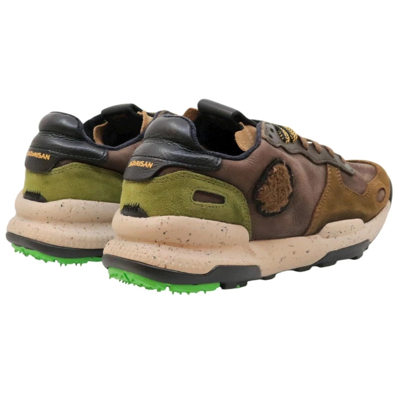 Satorisan Chacrona Premium sneaker uomo in pelle marrone 