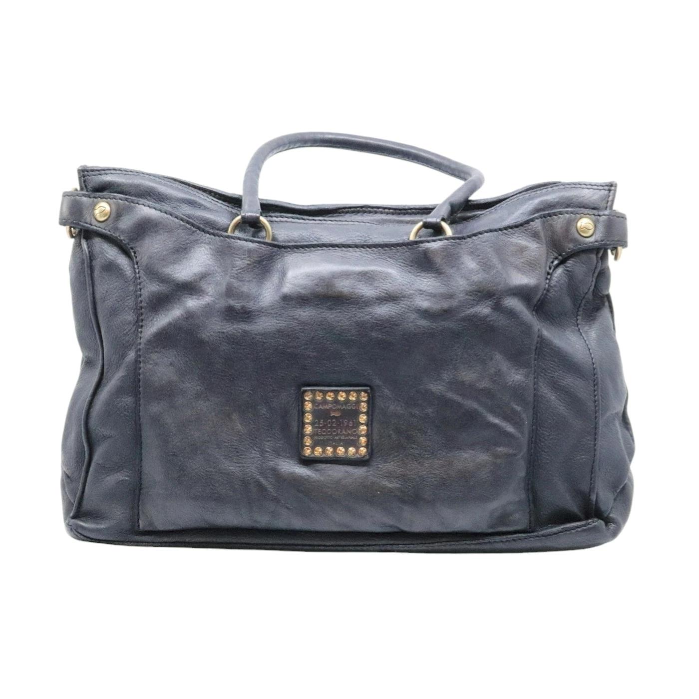 Borsa shopping Campomaggi C040740 in pelle grigia 