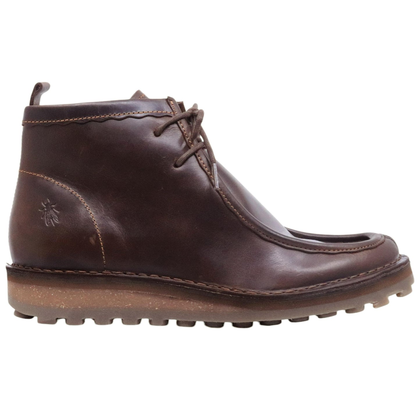 Stivaletto allacciato uomo Fly London TEZI130FLY in pelle marrone scuro 