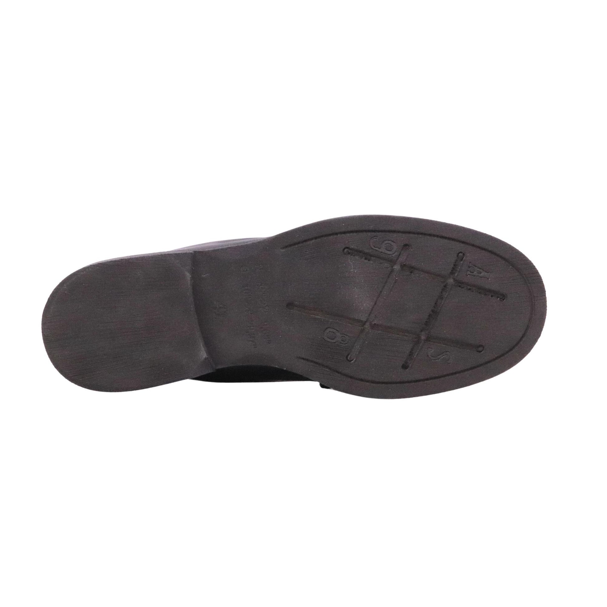 AS98 Benso Z58101 mocassino uomo in pelle nera con suola in gomma 
