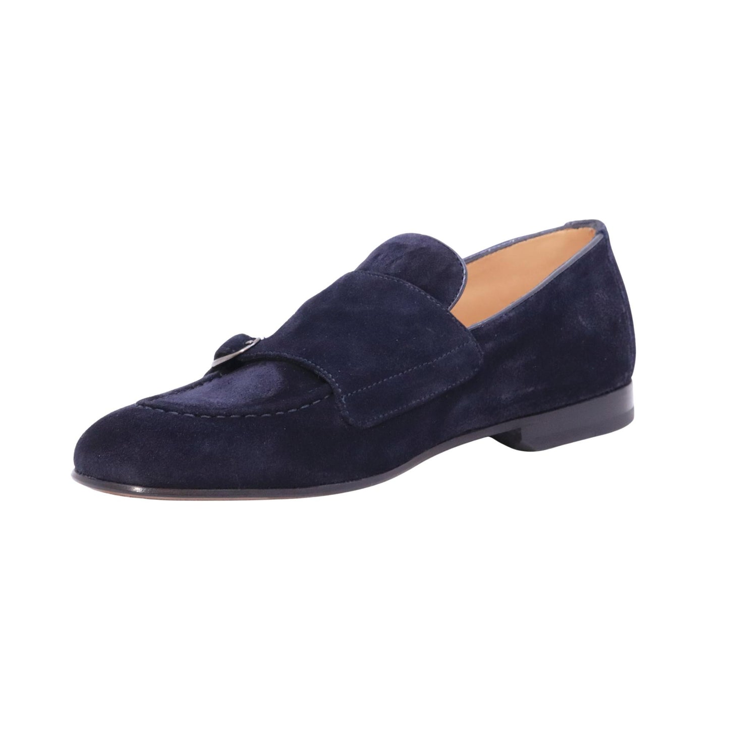 Triver Flight 464-07 Softy mocassino doppia fibbia uomo in camoscio blu 