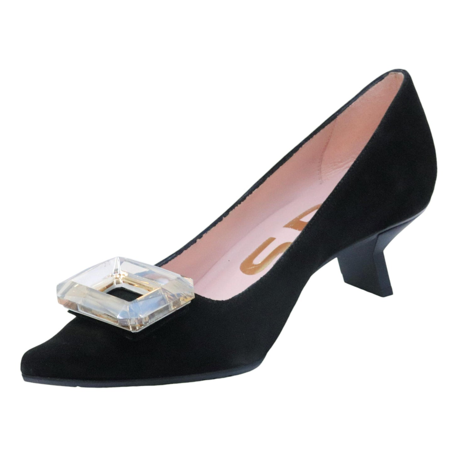 Ras 7741 decolletè da donna in camoscio nero 