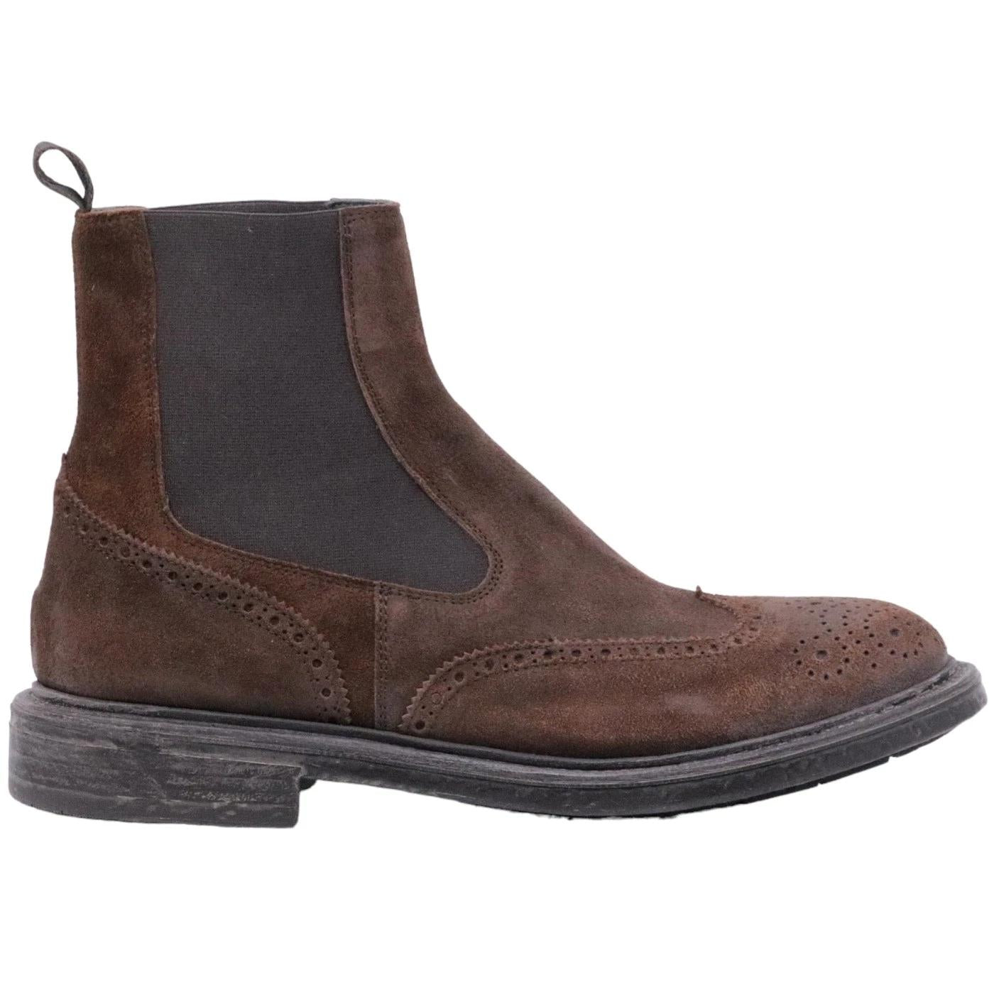 Chelsea boot Moma 65302C SA da uomo in camoscio marrone 