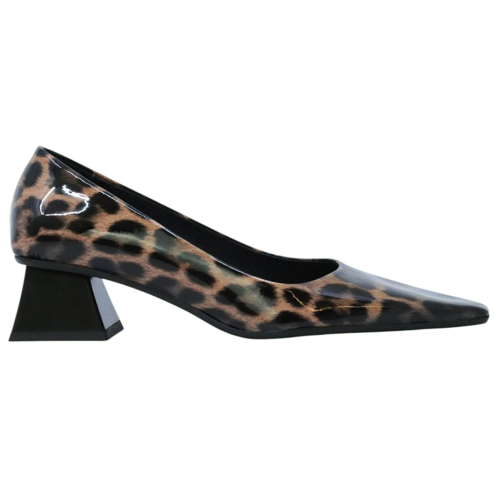 Ras 8279 decolleté donna in pelle stampa maculata 