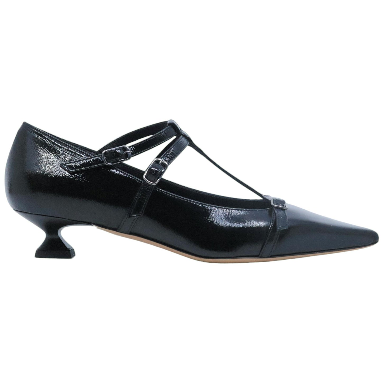 Décolleté donna The Seller SS103 in pelle verlux nera 