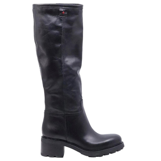 Stivale da donna Gio+ AFRA04 in pelle di colore nero 