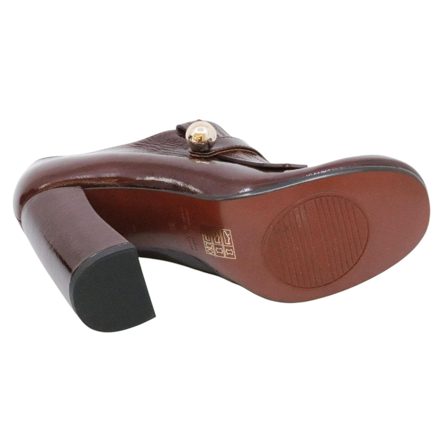 Tronchetto Chie Mihara Wolker da donna in pelle lucida bordeaux 
