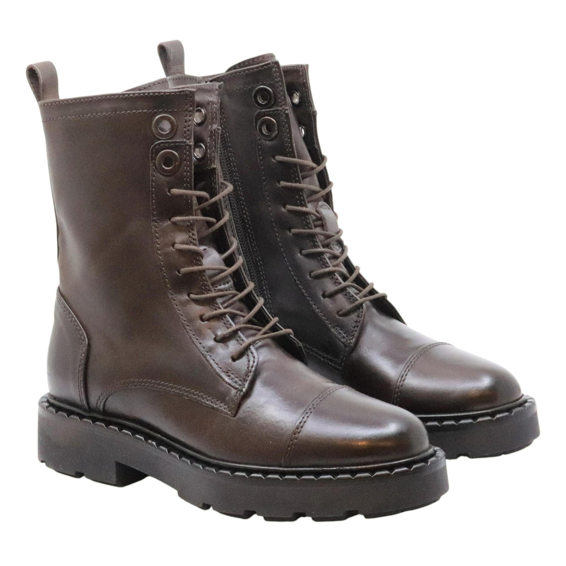 MJUS L88208 anfibio donna in pelle marrone 