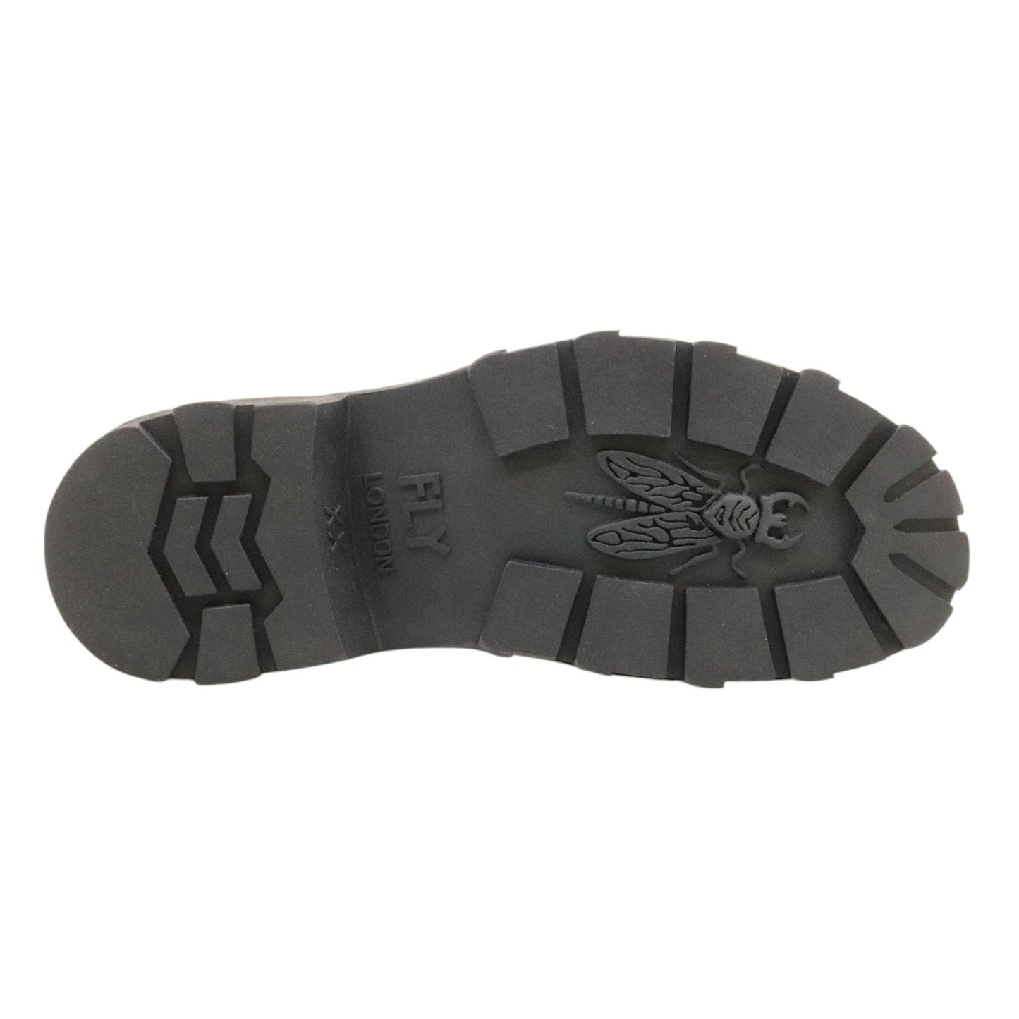 Fly London KLOU134 scarpa stringata uomo in pelle nera 