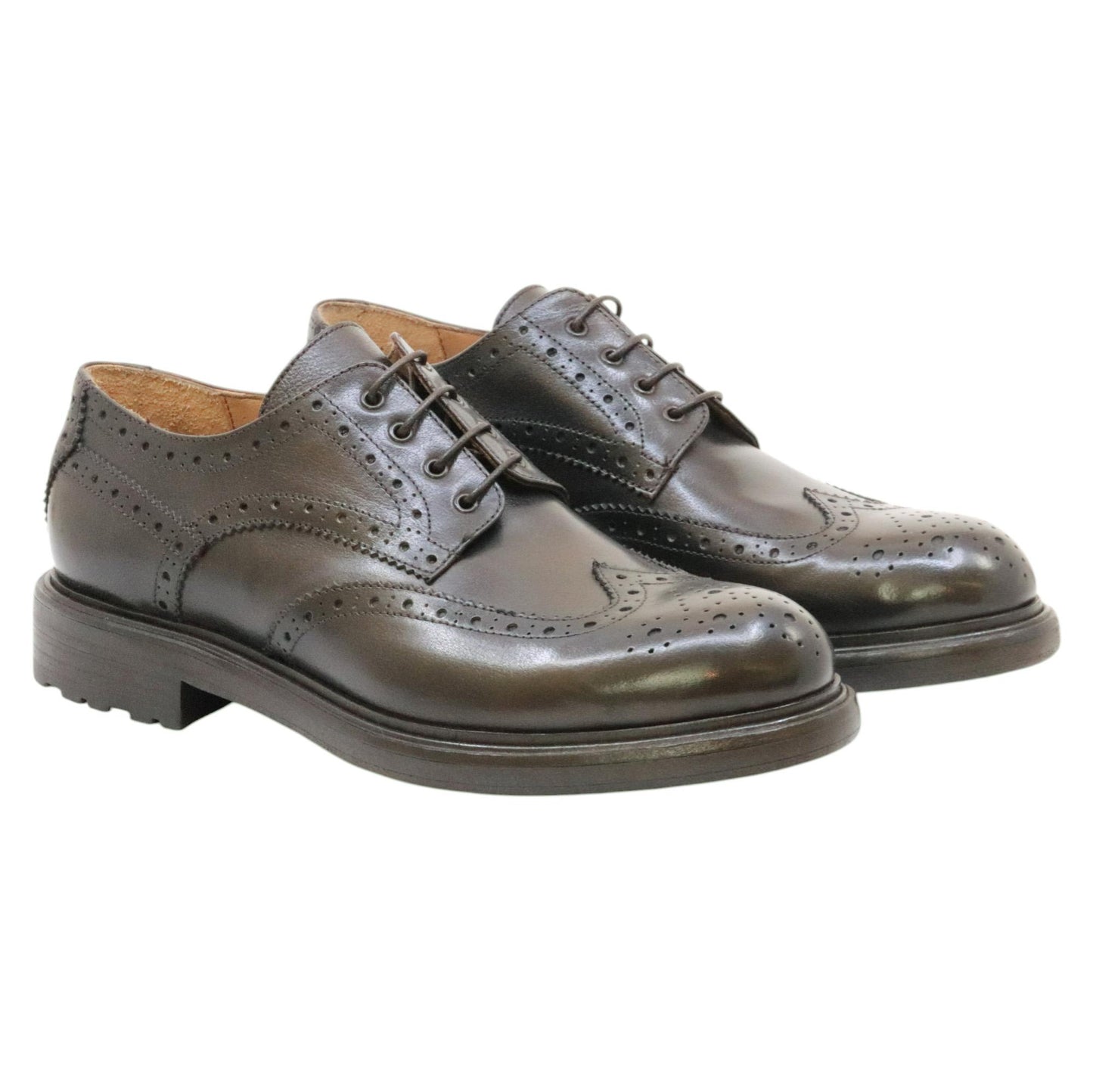 derby uomo pelle marrone 481BUFALOTEAK CRISPINIANO
