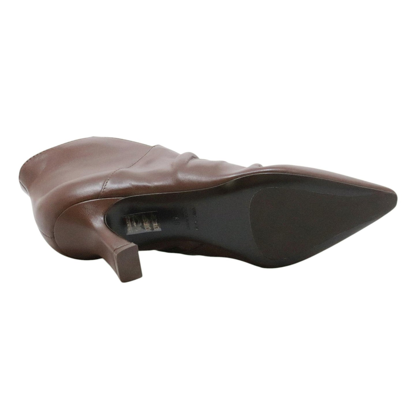 The Seller BR317 tronchetto donna in pelle marrone fondente 