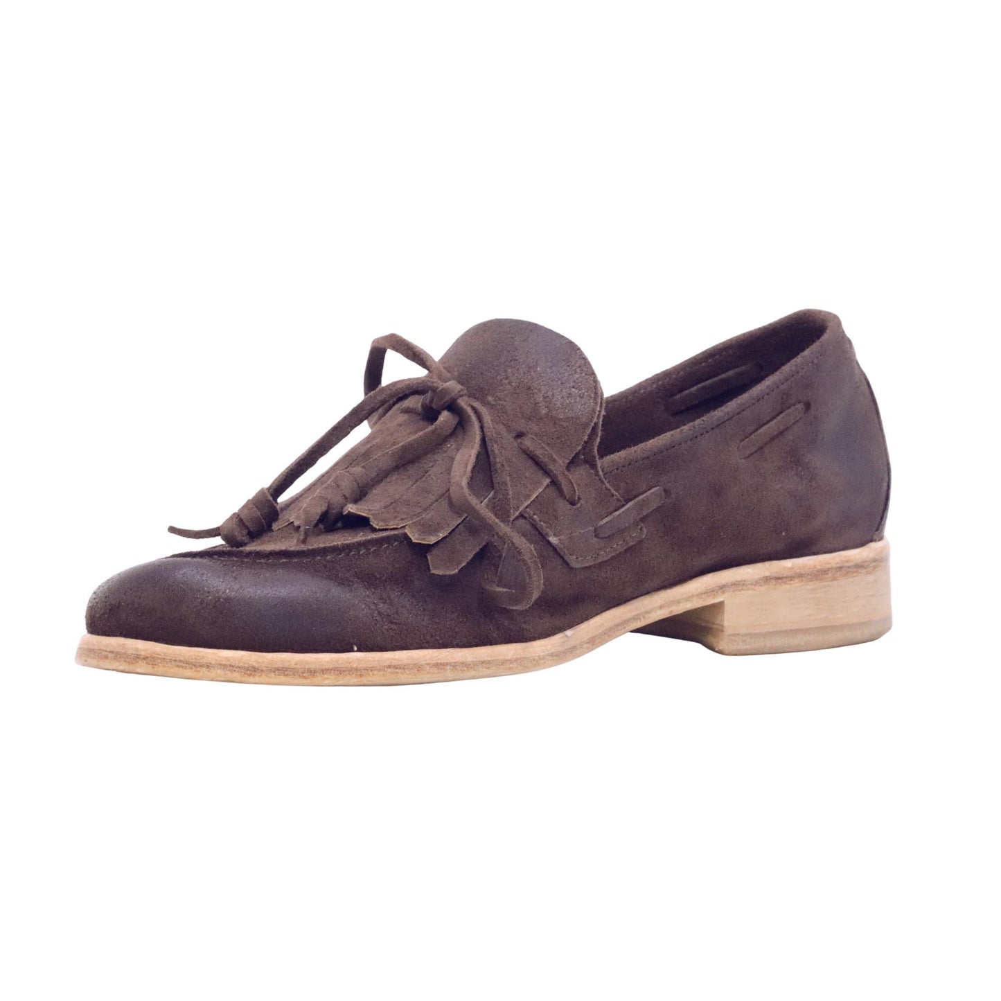 AS98 Casper Z59103 mocassino uomo in camoscio ebano con nappine 