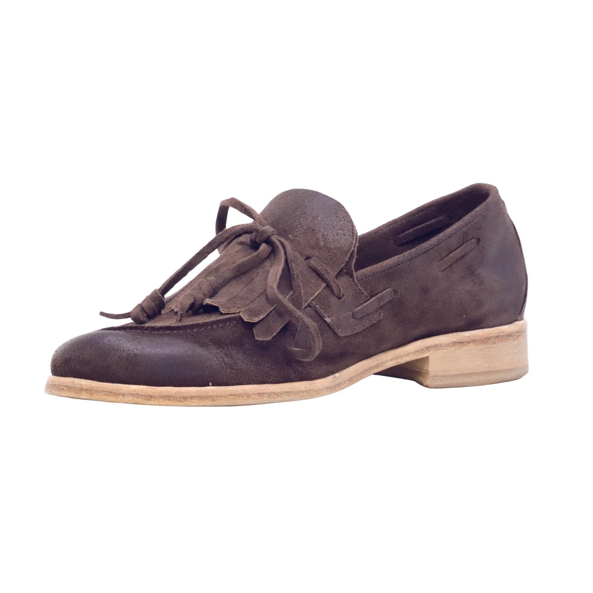 AS98 Casper Z59103 mocassino uomo in camoscio ebano con nappine 