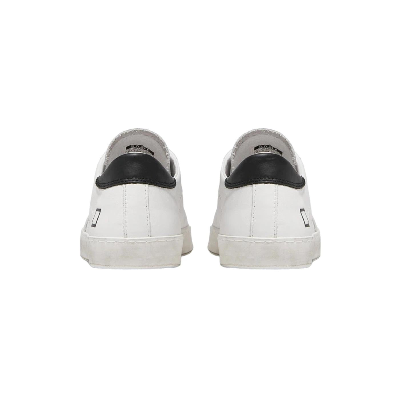 DATE Hill Low Calf White Black HL-CA-WB sneaker uomo in pelle bianca 