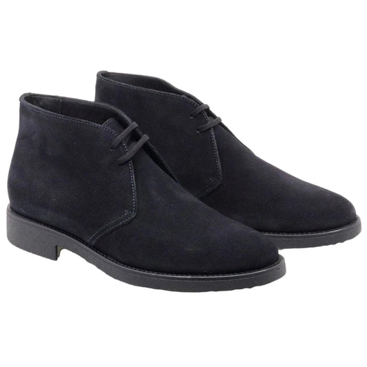 Antica Cuoieria 17671 polacchino da uomo realizzato in pelle scamosciata di colore blu 