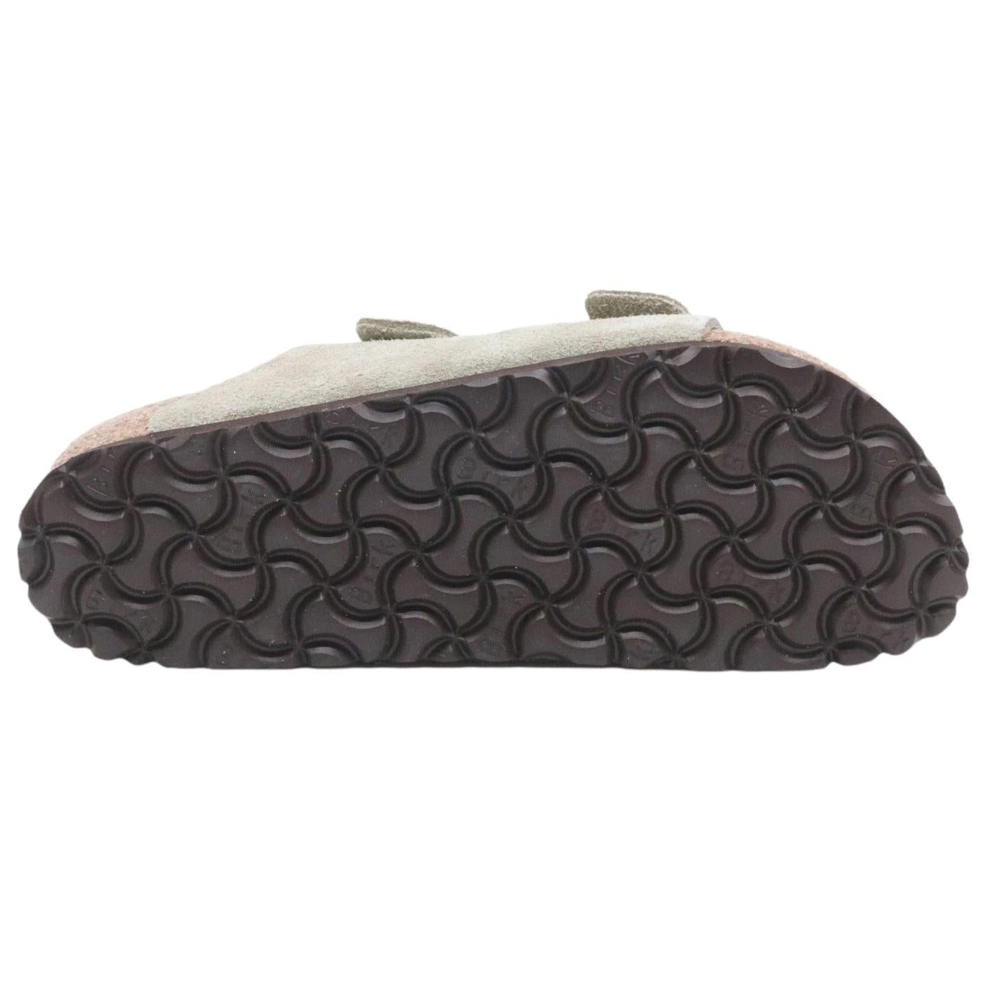 Birkenstock Arizona Suede Taupe sandalo doppia fibbia Narrow Fit 