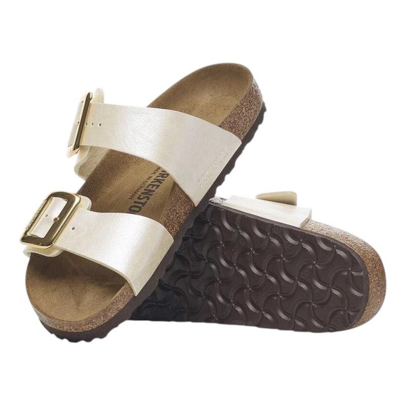 Birkenstock Sydney Graceful Pearl White sandalo doppia fibbia color bianco perlato 